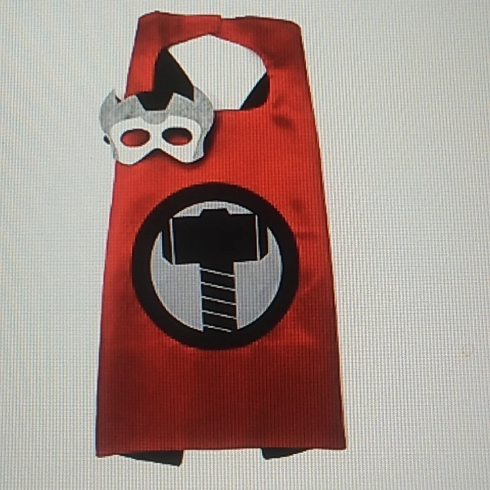 Superhero Cape Thor Satin Cape wash in cold and air dry. 26.5 x 26 inches